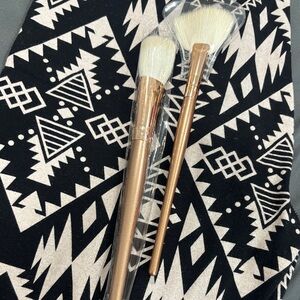 Morphe Rose Gold Handle White Bristle Makeup Brush Set (2)